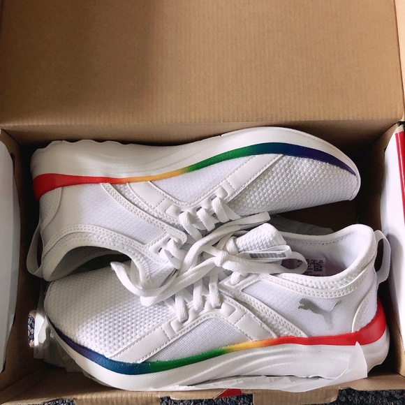 PUMA rainbow stripe sneakers/running shoes
